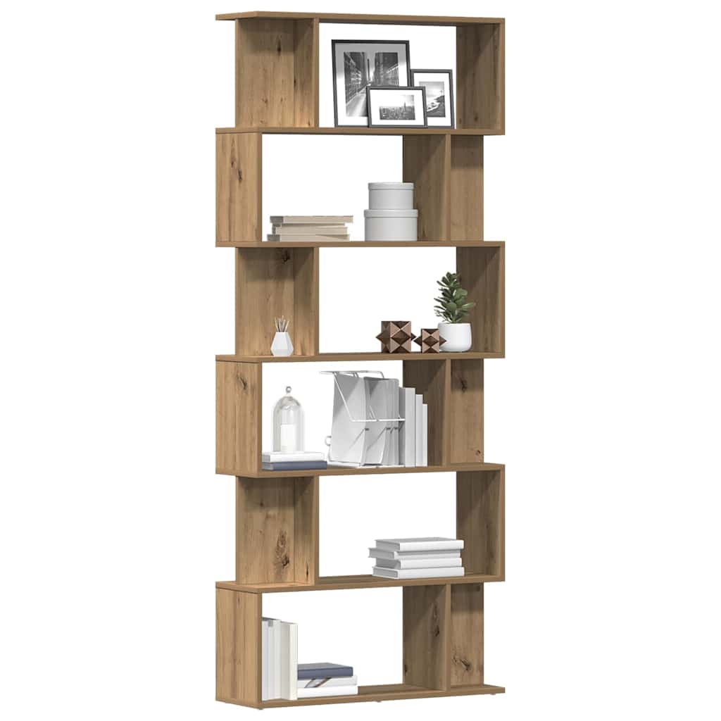 Book Cabinet Artisan Oak 80x24x192 cm Engineered Wood